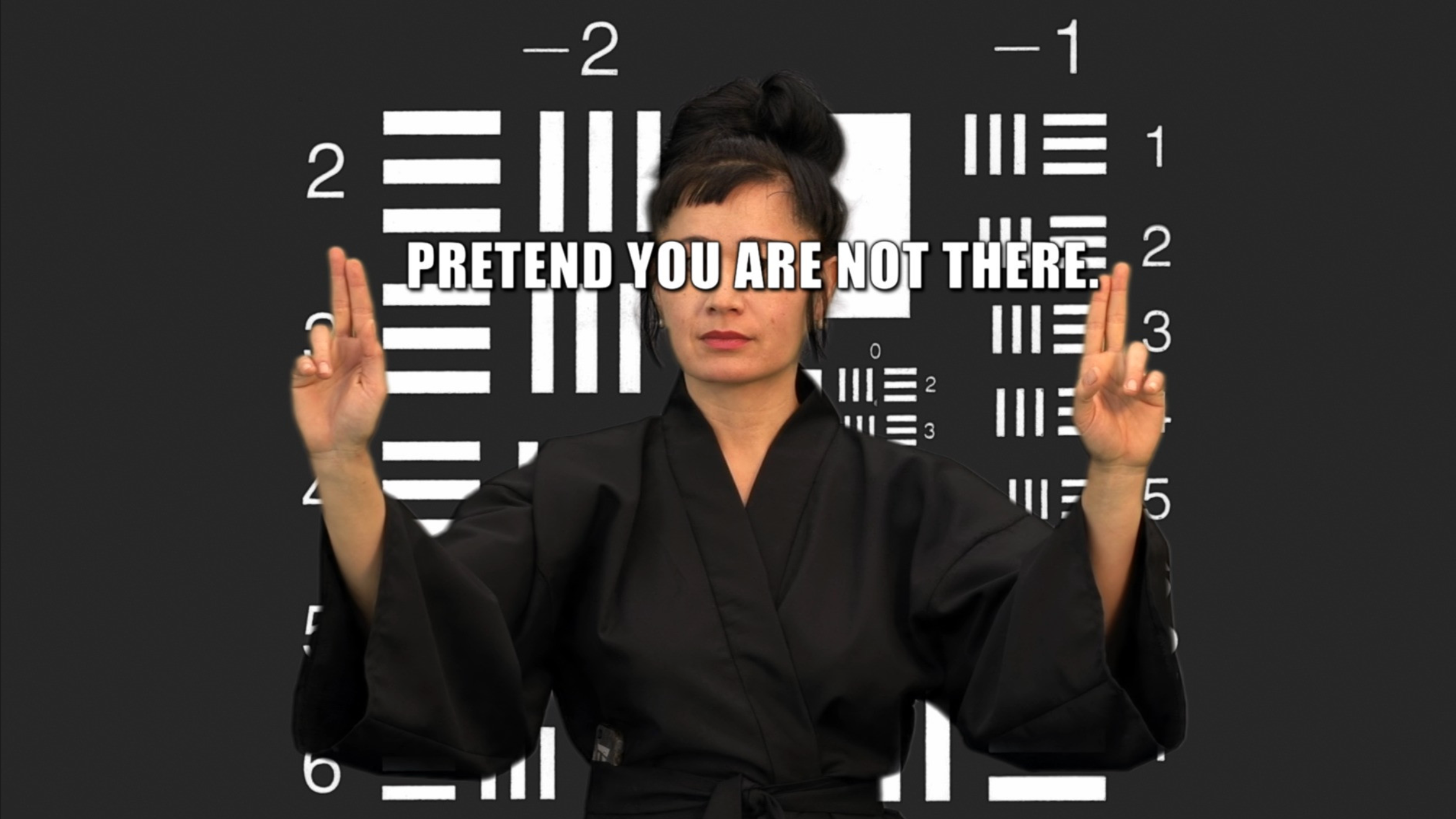 《如何不被看见》（How Not to Be Seen: A Fucking Didactic Educational .MOV File）（2013）静帧。作品以讽刺方式揭示在全面可见、全面解析的制度下，不可被读取之物如何被边缘化。